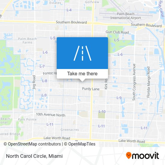 Mapa de North Carol Circle