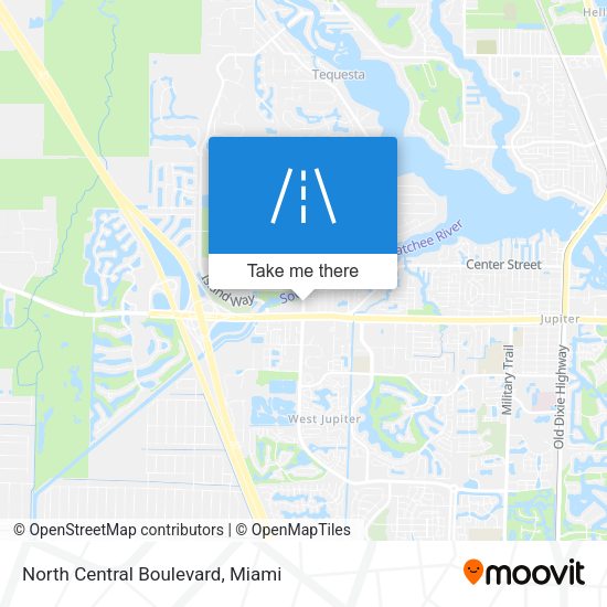 North Central Boulevard map