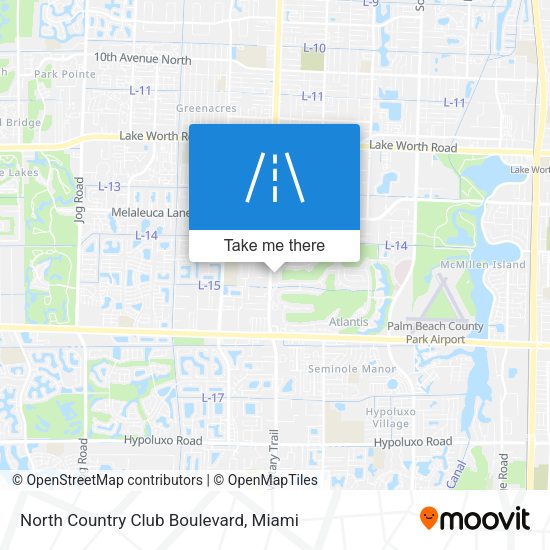 Mapa de North Country Club Boulevard