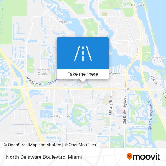 North Delaware Boulevard map