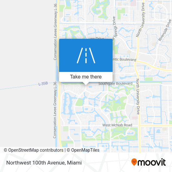 Northwest 100th Avenue map