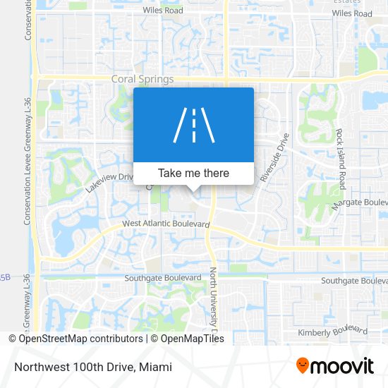 Mapa de Northwest 100th Drive