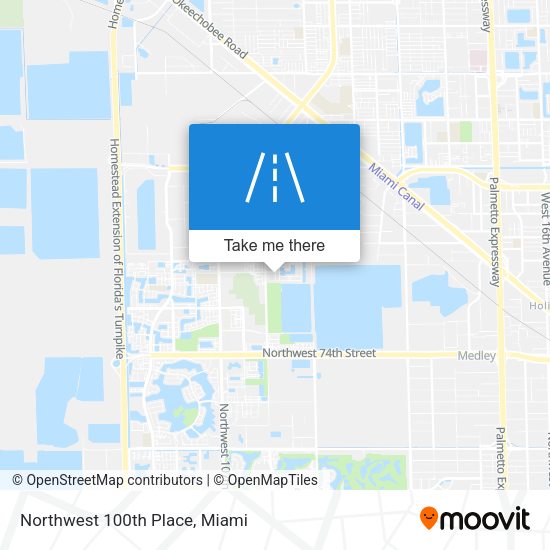 Northwest 100th Place map