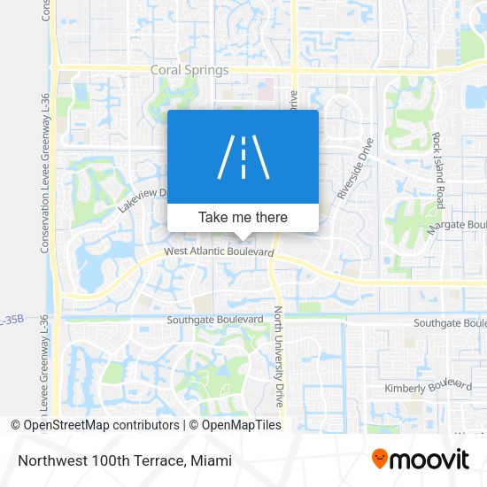 Mapa de Northwest 100th Terrace