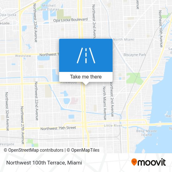 Northwest 100th Terrace map