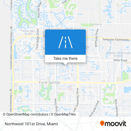 Mapa de Northwest 101st Drive