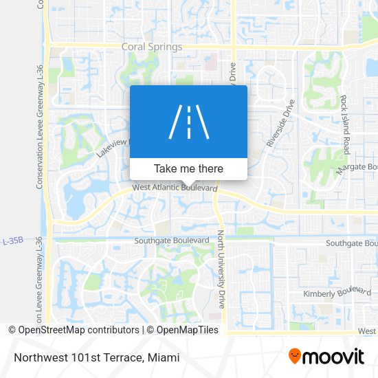 Northwest 101st Terrace map