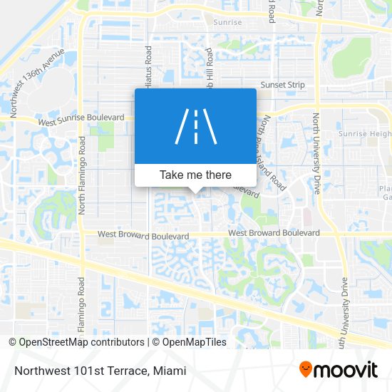 Northwest 101st Terrace map
