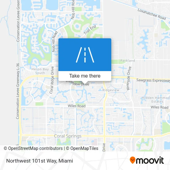 Northwest 101st Way map
