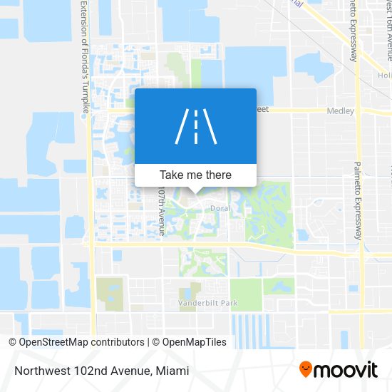 Mapa de Northwest 102nd Avenue