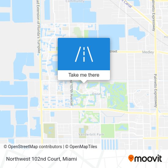 Mapa de Northwest 102nd Court