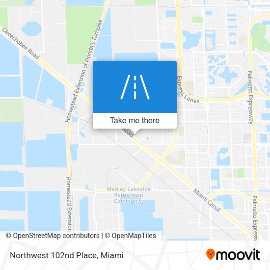 Northwest 102nd Place map