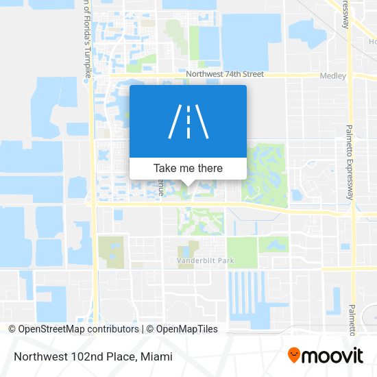 Northwest 102nd Place map