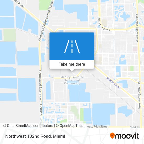 Mapa de Northwest 102nd Road