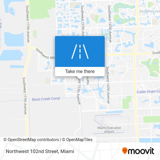 Northwest 102nd Street map