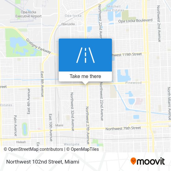Northwest 102nd Street map