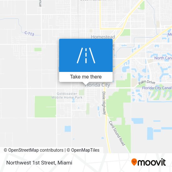 Mapa de Northwest 1st Street
