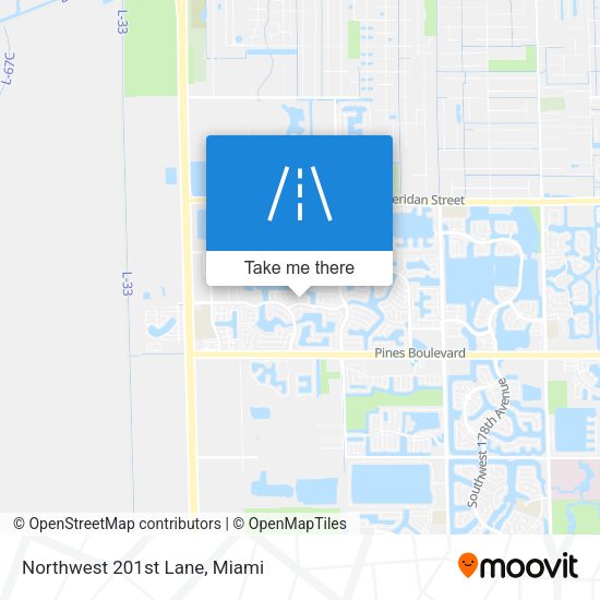 Mapa de Northwest 201st Lane