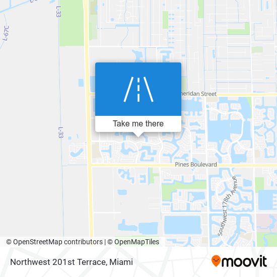 Mapa de Northwest 201st Terrace