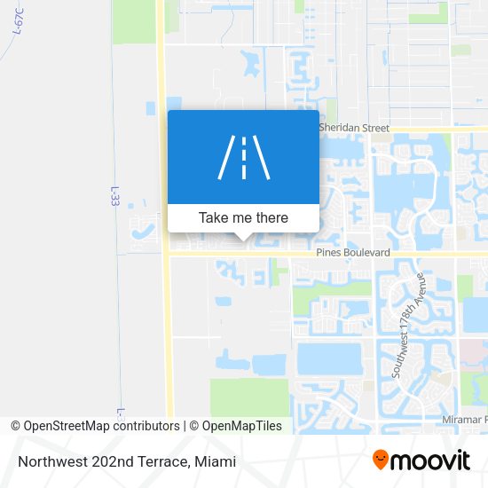 Northwest 202nd Terrace map