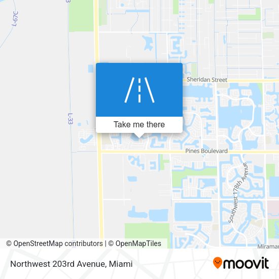 Mapa de Northwest 203rd Avenue