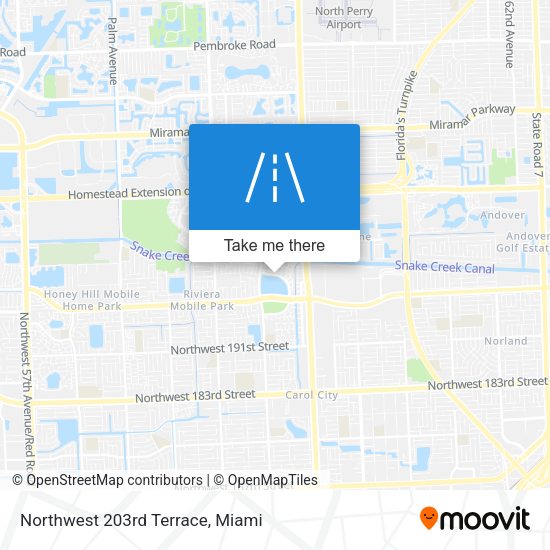 Mapa de Northwest 203rd Terrace