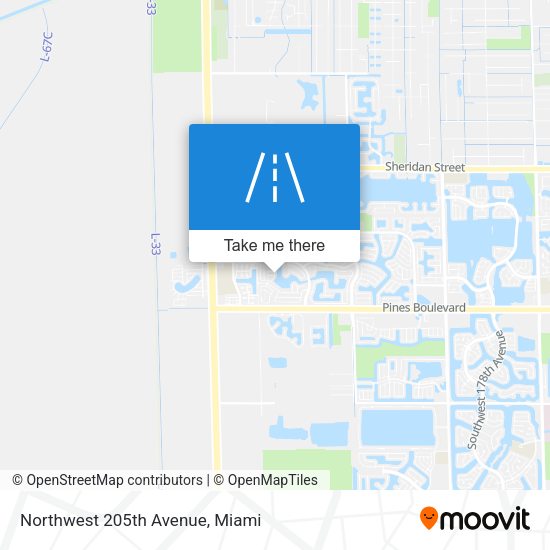 Mapa de Northwest 205th Avenue