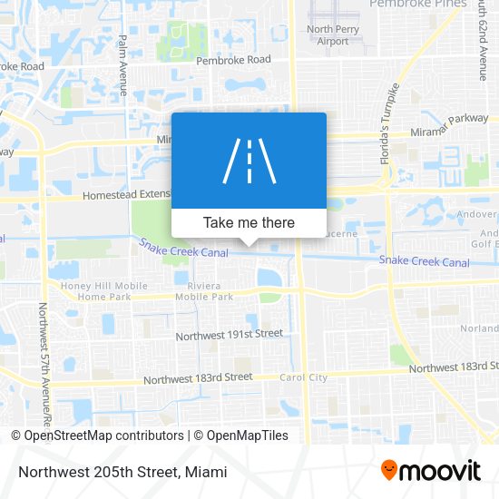 Northwest 205th Street map