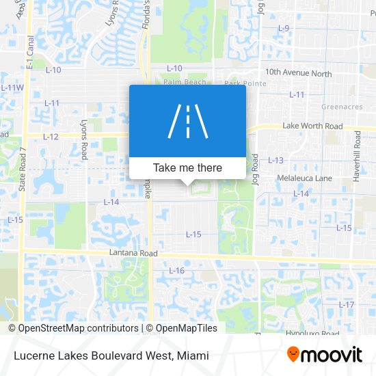 Mapa de Lucerne Lakes Boulevard West