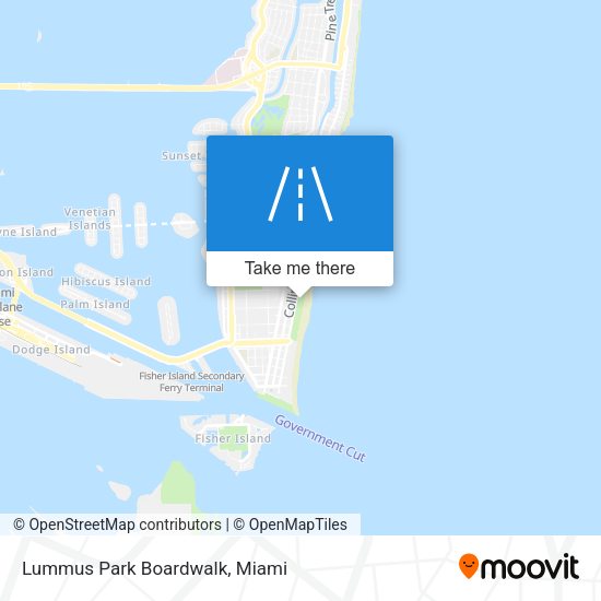 Mapa de Lummus Park Boardwalk
