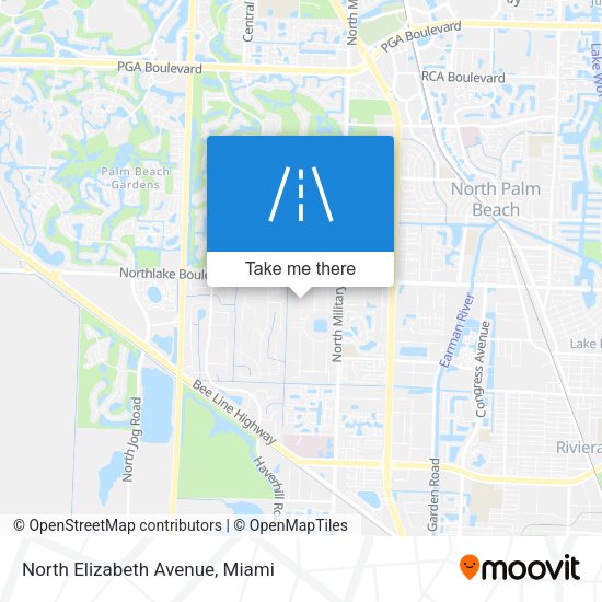 Mapa de North Elizabeth Avenue