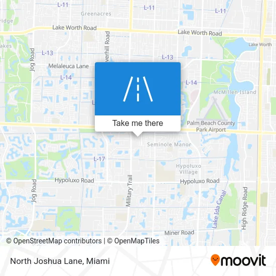 North Joshua Lane map