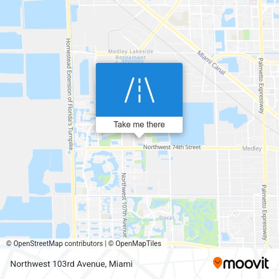Northwest 103rd Avenue map