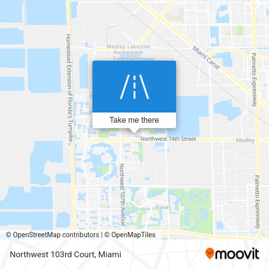 Mapa de Northwest 103rd Court