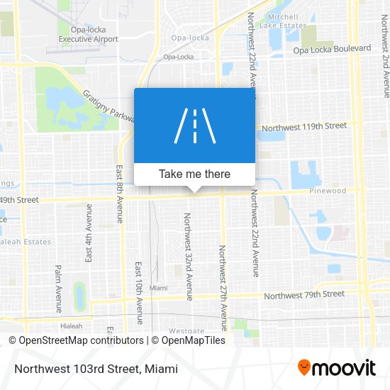 Northwest 103rd Street map