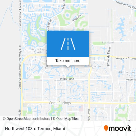 Northwest 103rd Terrace map