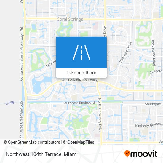 Mapa de Northwest 104th Terrace