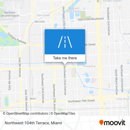 Mapa de Northwest 104th Terrace