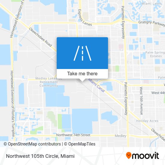 Northwest 105th Circle map