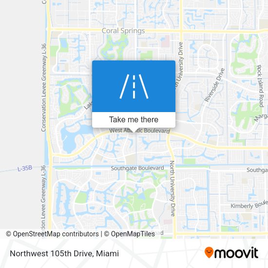 Northwest 105th Drive map