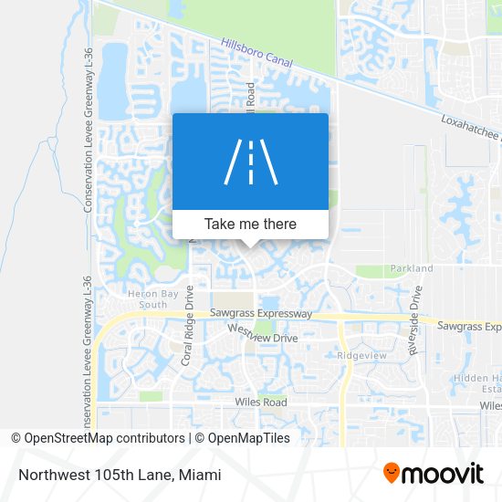 Mapa de Northwest 105th Lane