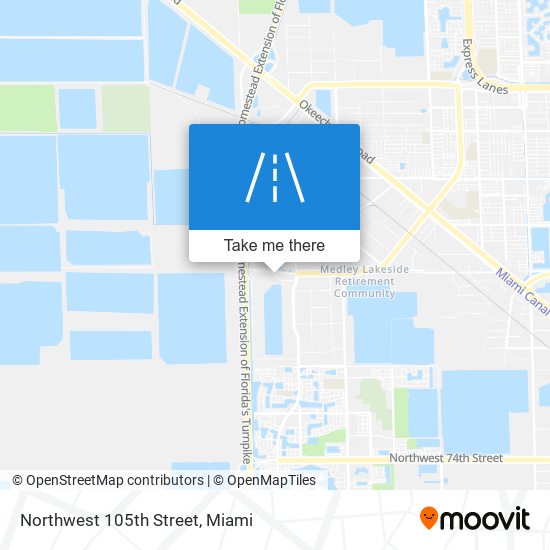 Northwest 105th Street map