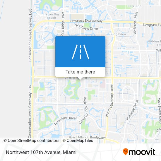 Northwest 107th Avenue map