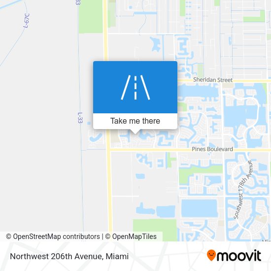 Northwest 206th Avenue map