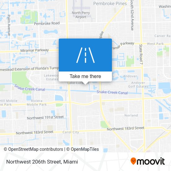 Northwest 206th Street map