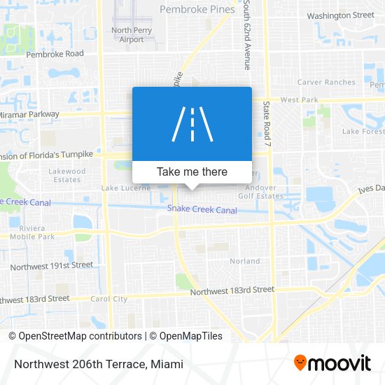 Mapa de Northwest 206th Terrace