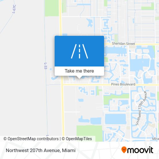 Northwest 207th Avenue map