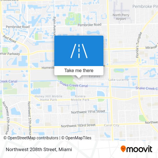 Northwest 208th Street map