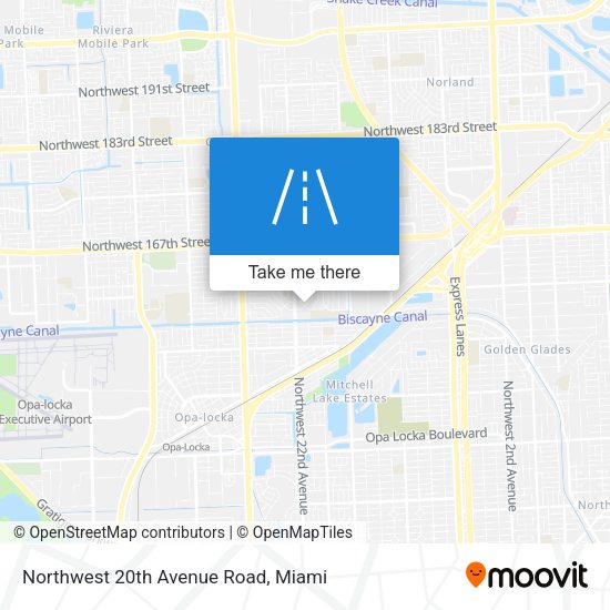 Northwest 20th Avenue Road map