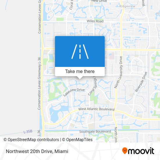 Northwest 20th Drive map